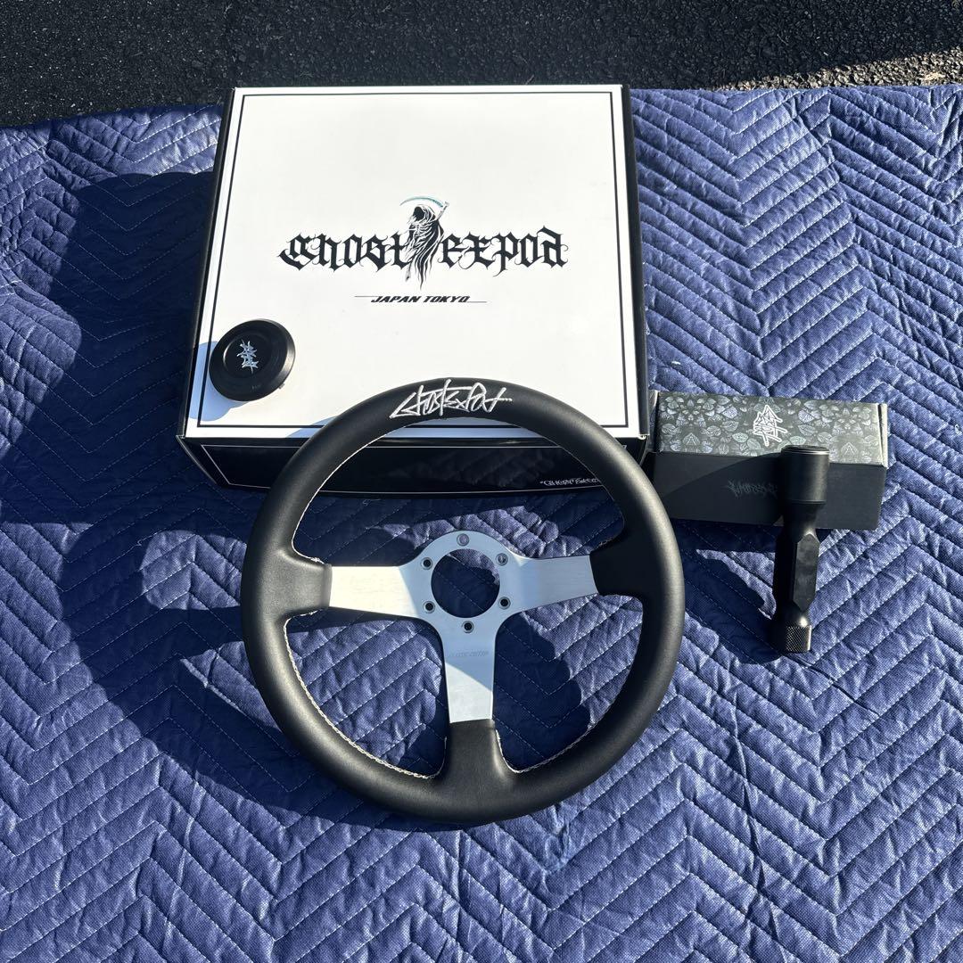 GHOST EXPOD classic ステアリング silver シフトノブ GHOST EXPOD classic ステアリング silver シフトノブ（classic
