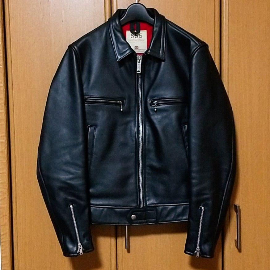 666 トリプルシックス シングルライダースジャケット 38（666
