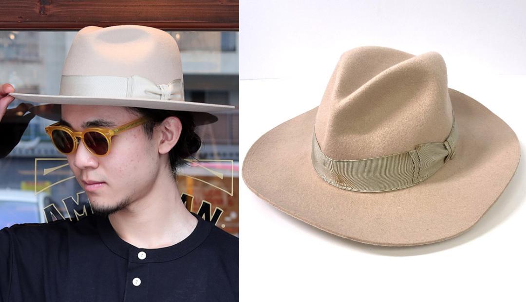 H.W. DOG & CO. ウールフェルトハット ベージュ　38 POLKAP RABBIT FUR FELT HAT - Beige – THE H.W.DOG&CO.