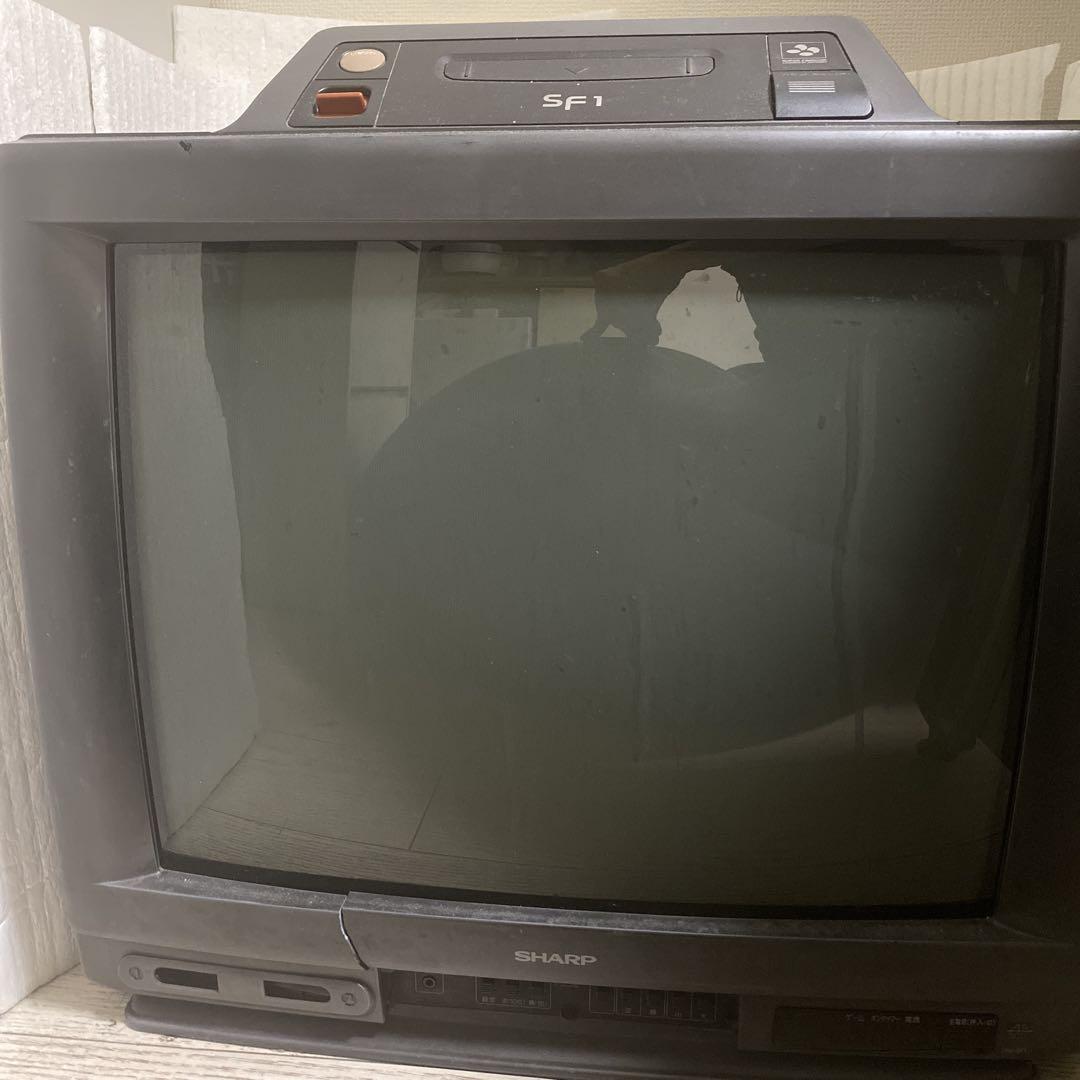 【ジャンク】21型　SHARP ブラウン管テレビ SF1 スーパーファミコン SHARP スーパーファミコン内蔵 21型ブラウン管テレビ 21G-SF1 地