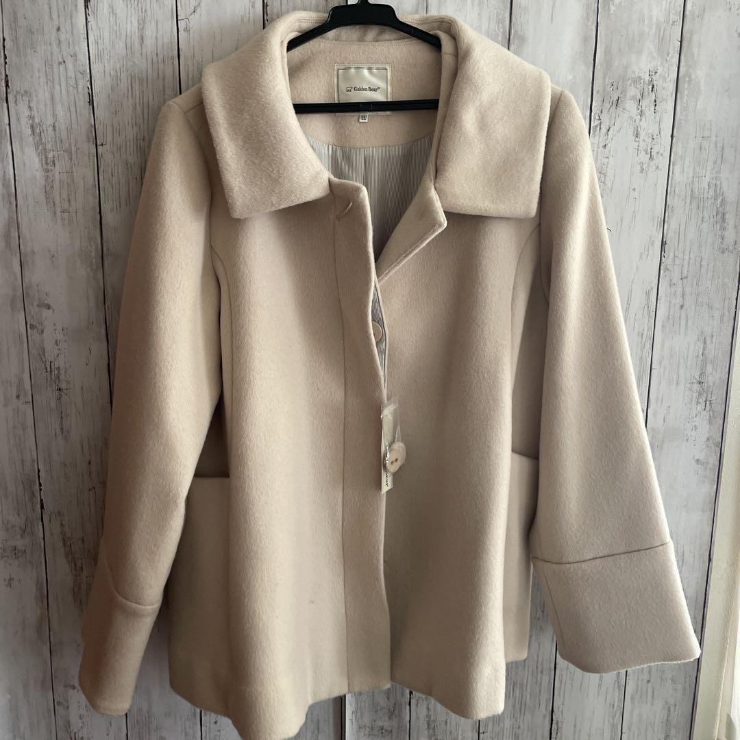 Golden Bear 薄手、春秋用　フード付きコート 4Lサイズ ベージュ系 新品 ゴールデンベアー コート L L（Golden Bear - Golden Bear