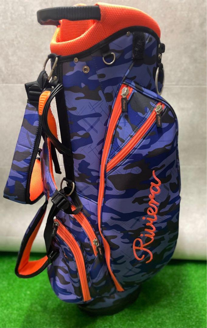 【EF5934】 Riviera スタンド式　キャディキャディバック 貴重】Riviera リビエラ リヴィエラ スタンドキャディバッグ