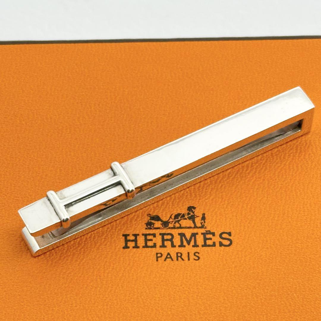 HERMES エルメス Hロゴ シルバー 925 ネクタイピン タイピン