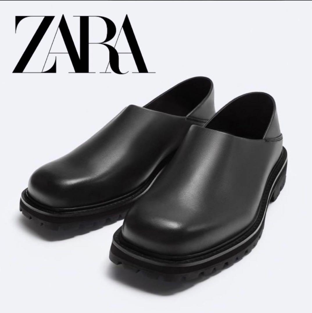 ZARA Vibram ローファー　スクエアトゥ ZARA Vibram ローファー スクエアトゥ