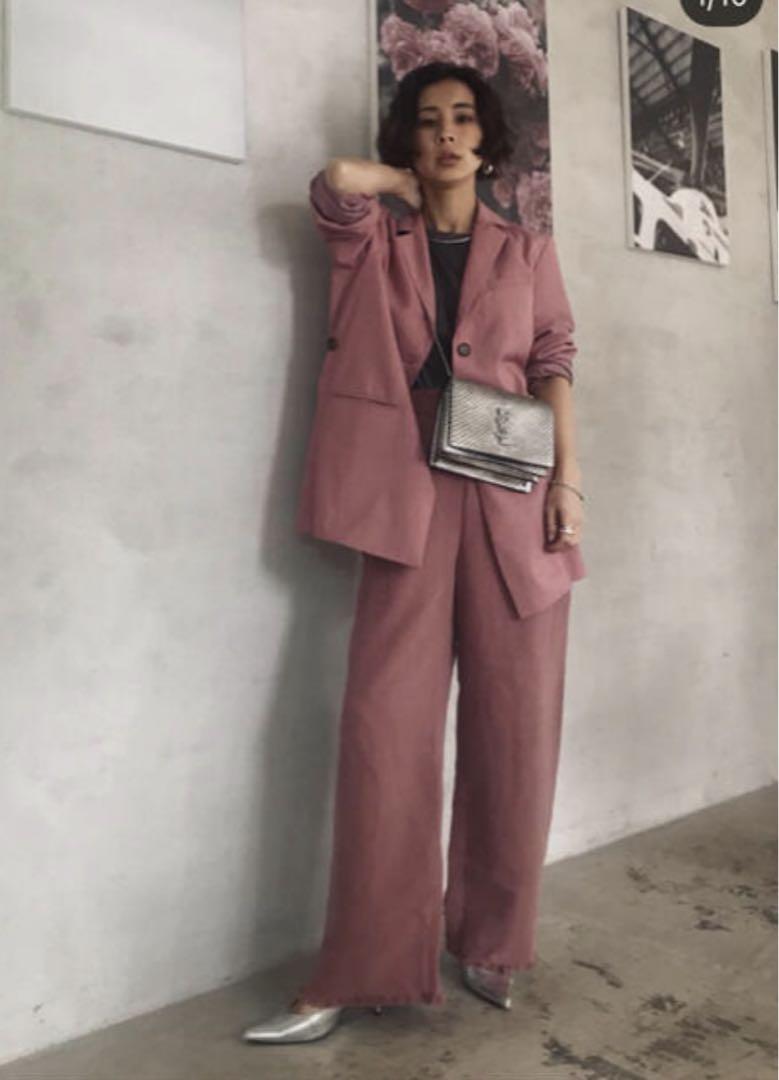 AMERI vintage セットアップ　コーラルピンク コーラルピンクツイードセットアップ 0426 | Dolly