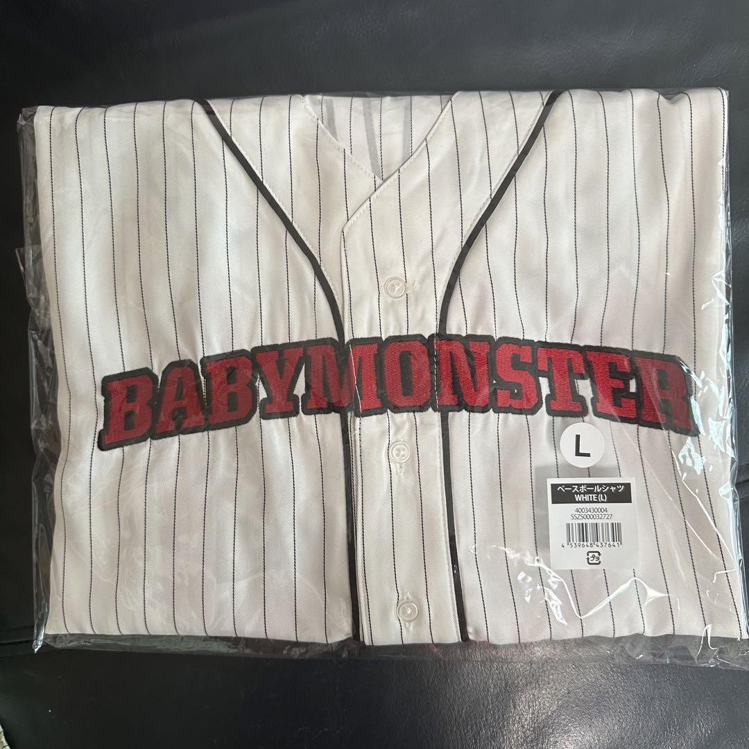 BABYMONSTER ペンミ ベースボールシャツ 白色 Mサイズ ベースボールシャツ WHITE | BABYMONSTER ONLINE SHOP