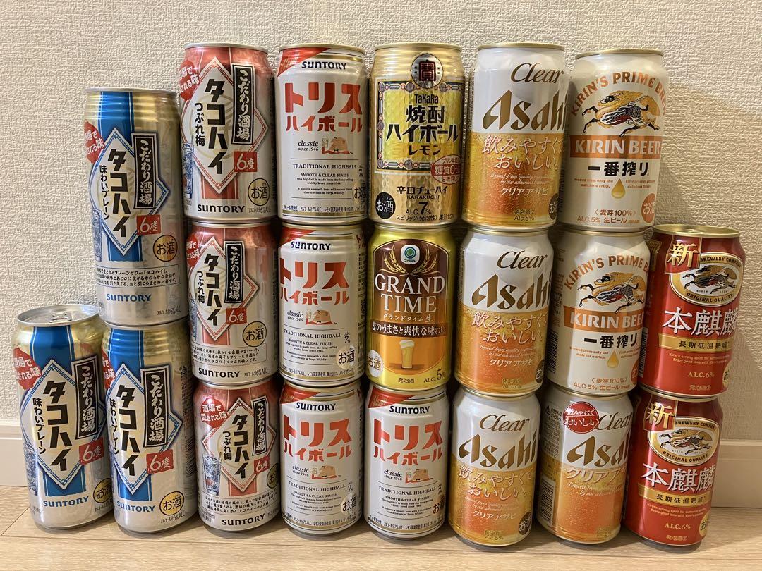 ビール類、チューハイ、ハイボールなど合計４６本（内.大サイズ４本）まとめ売り ビール類、チューハイ、ハイボールなど合計46本（内.大サイズ