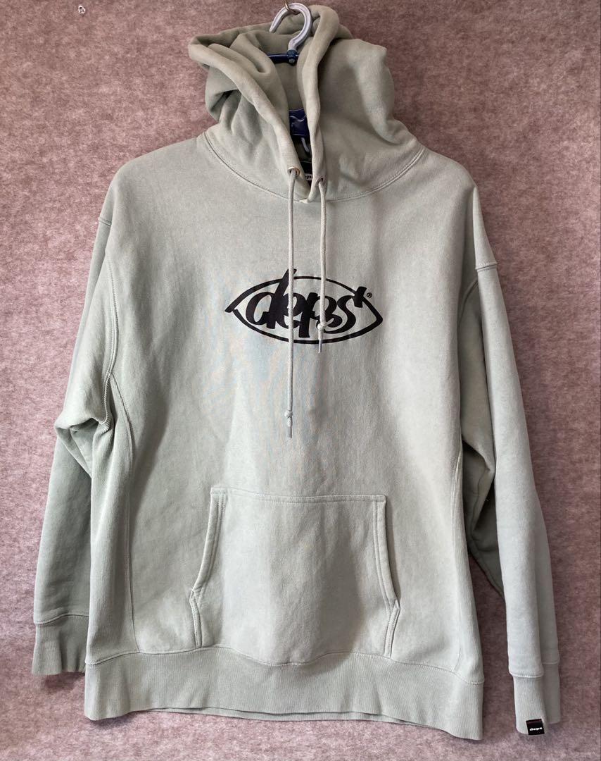 てなグッズや deps デプス フード付き パーカー スモーキーグリーン バス釣り ウェア