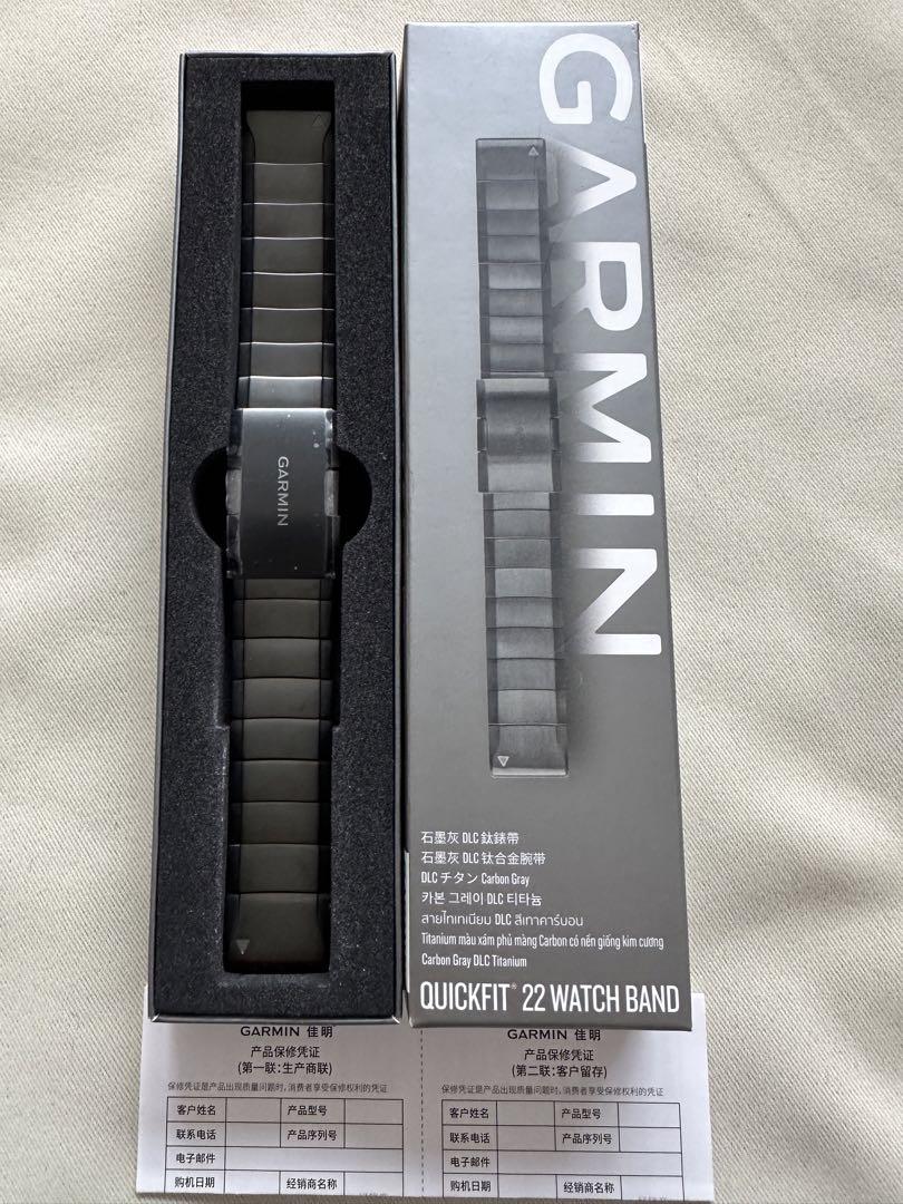 中古品　GARMIN/チタンベルト/22mm/カーボングレイ/QUICKFIT 中古品 GARMIN/チタンベルト/22mm/カーボングレイ/QUICKFIT