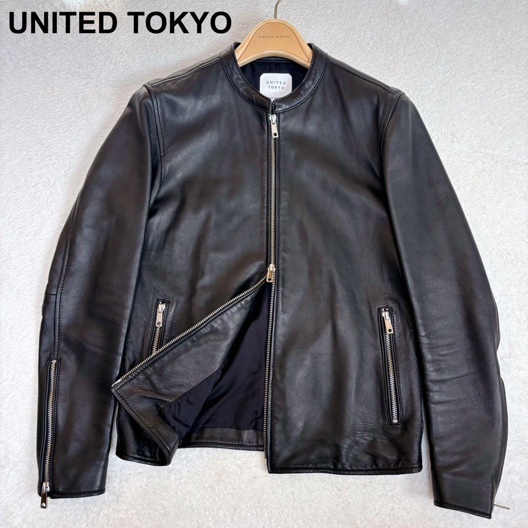 2025高い素材  美品♡UNITED TOKYO レザージャケット シングル 羊革 本革 ジャケット・アウター