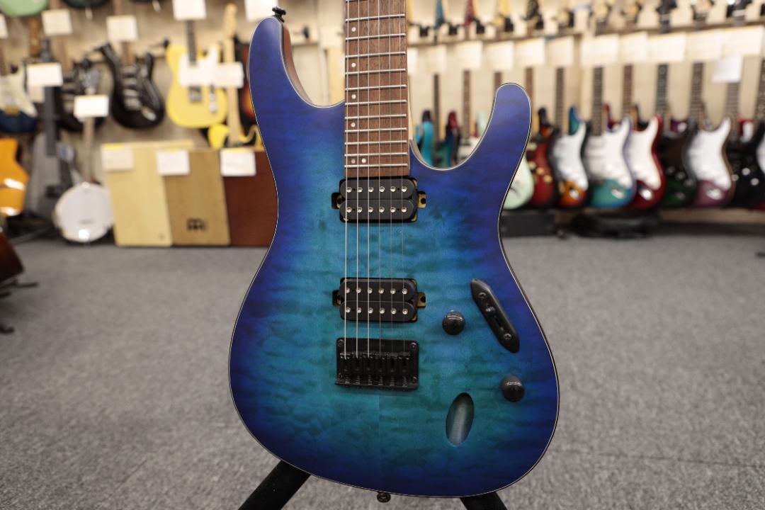 9342】 Ibanez S621QM-SBF 廃盤 青 アイバニーズ（Ibanez S
