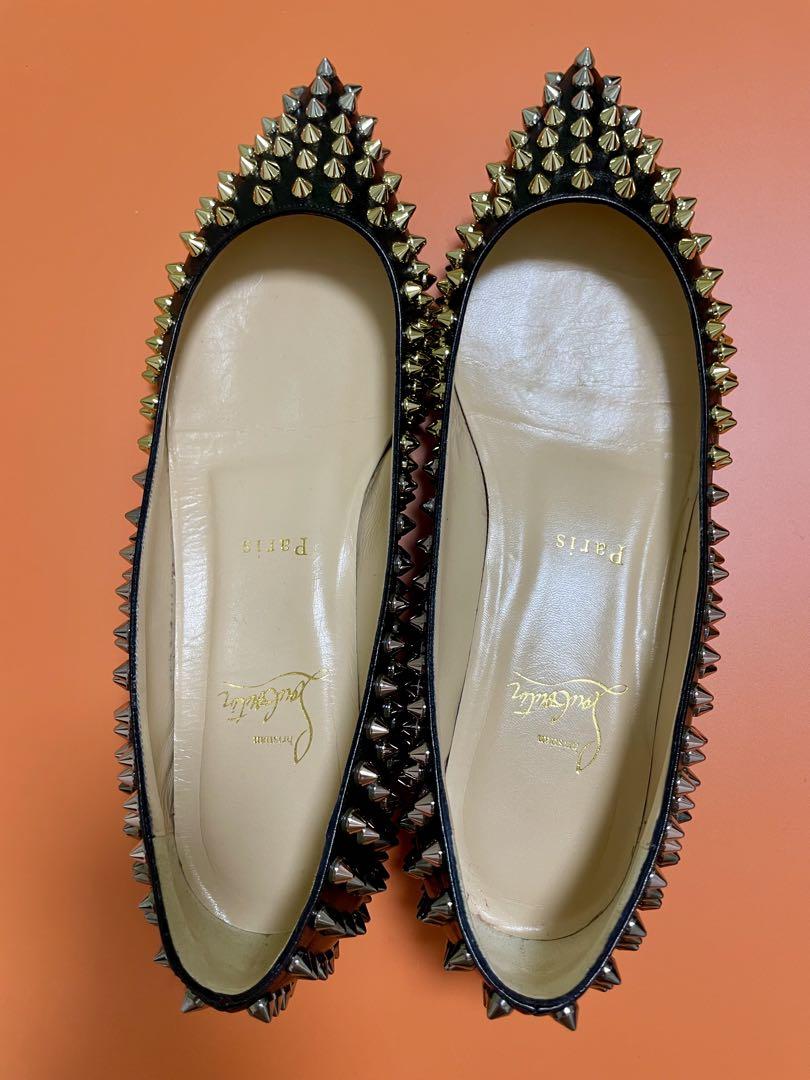 Christian Louboutin スパイクフラットシューズ （Christian