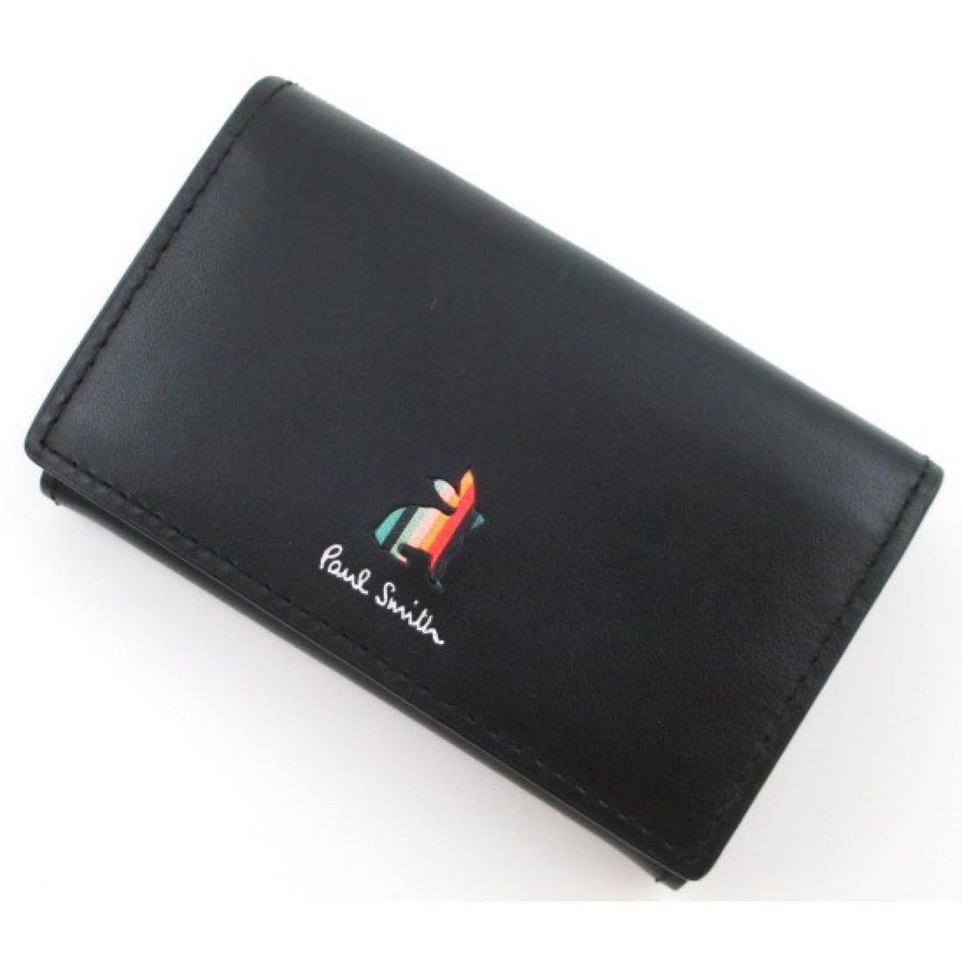 ☆残りわずか☆未使用展示品箱なし☆ポールスミス 高級レザー使用 名刺入れ 黒☆ Paul Smith - ☆残りわずか☆未使用展示品箱なし☆ポールスミス