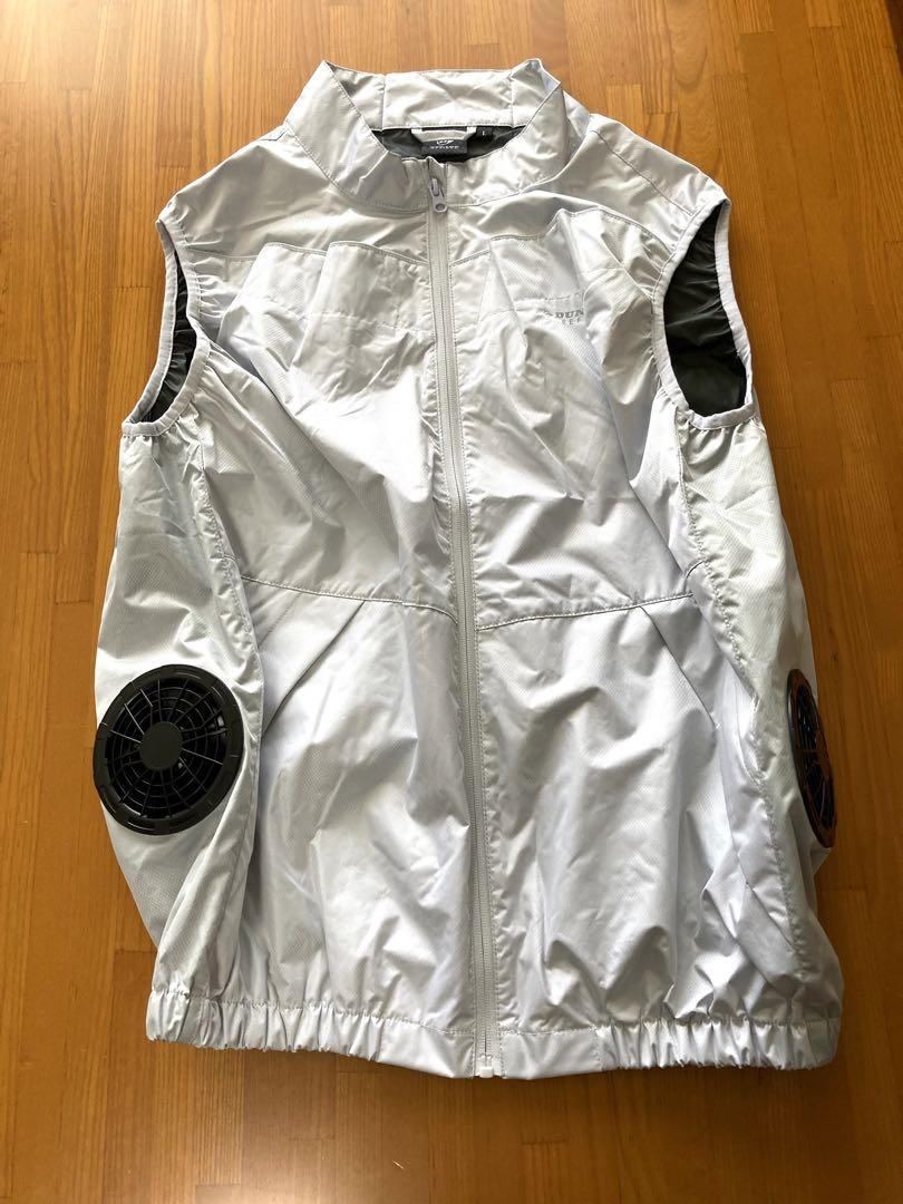 ♥linen様♥★ダンロップ★ファン付き　空調服　フルセット　Ｓホワイト 新品】ダンロップ ファン付きウェア 男女兼用 ホワイト Lサイズ