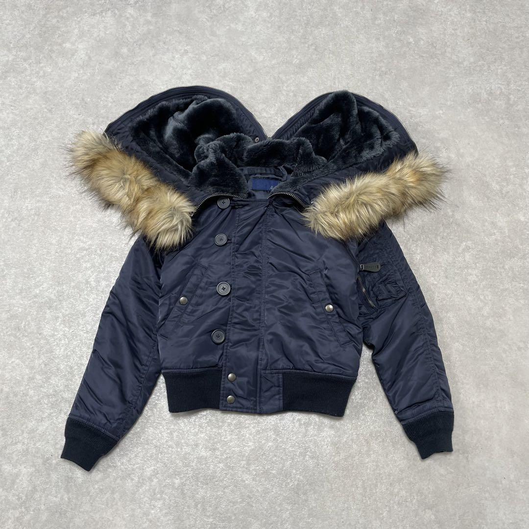 00s n2b フライトジャケット　黒　ブラック　短丈　y2k 平成ギャル y2k N2B flight jacket 短丈 平成ギャル（Y2K00s archiveb-3ボア