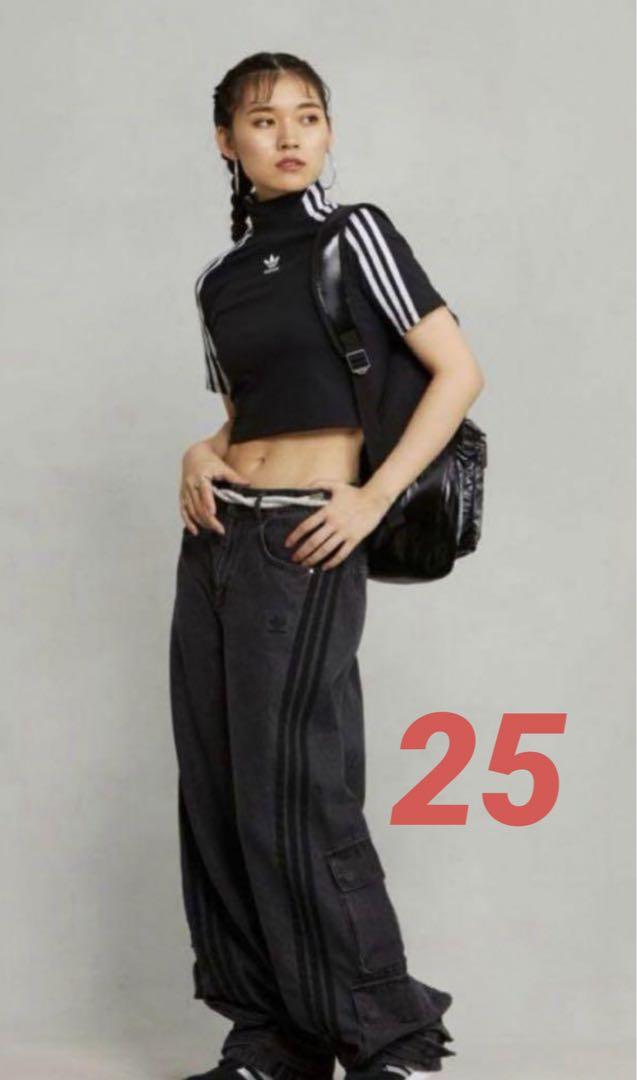 【新品】adidas Adilenium デニムカーゴパンツ 中町綾さん着用 adidas デニムカーゴパンツ中町綾