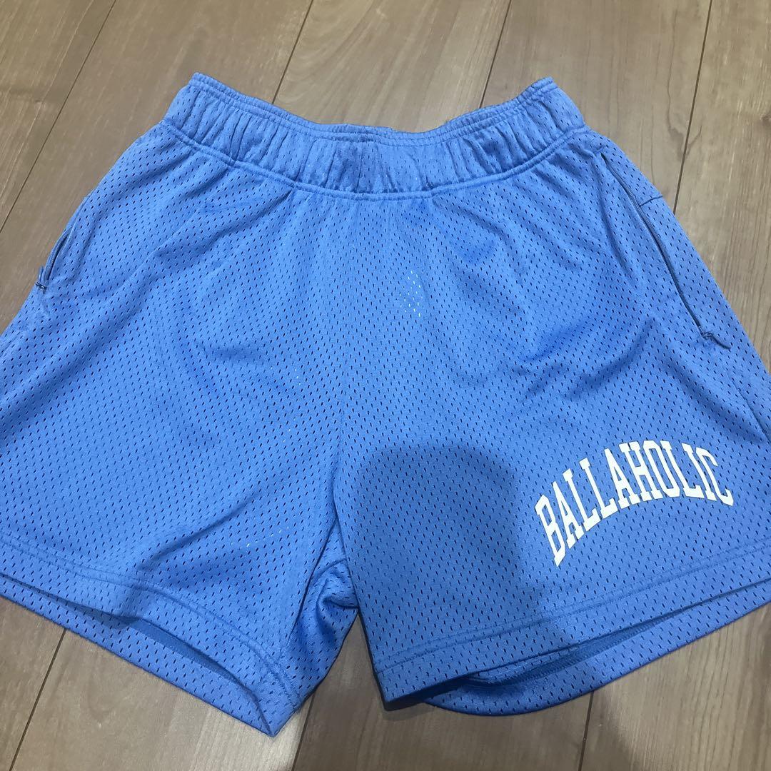 美品 Ballaholic ボーラホリック バスパン メッシュ パンツ 水色