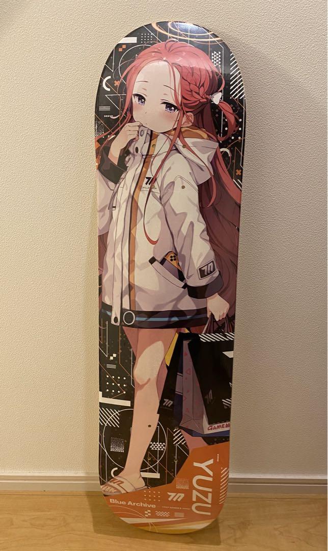 新品》ブルーアーカイブ 花岡ユズ 描き下ろし スケートボード