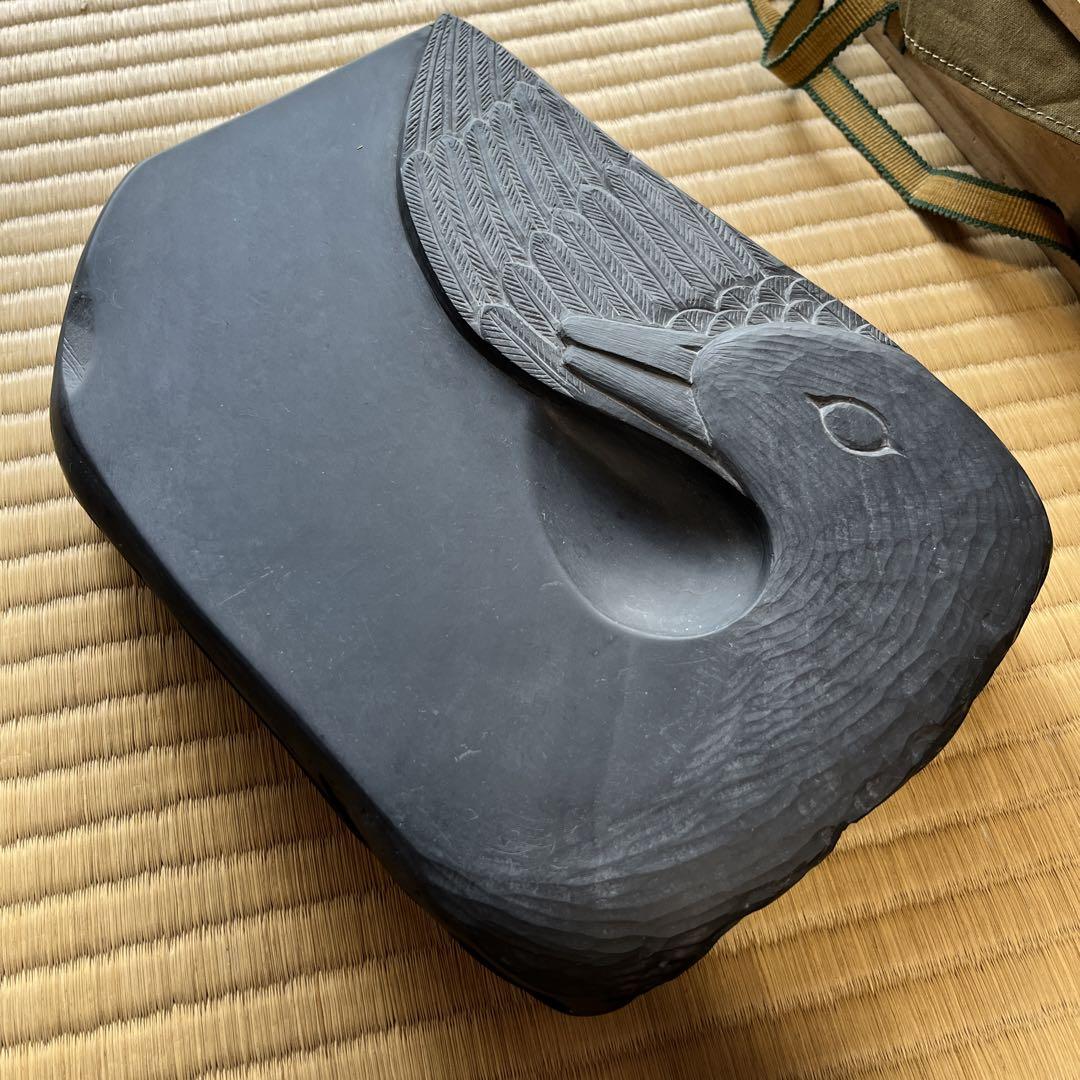 華山石硯　華山硯本家　大森丁斉作　 希少　桐箱入り 華山石硯 華山硯本家 大森丁斉作 希少 桐箱入り 華山石硯