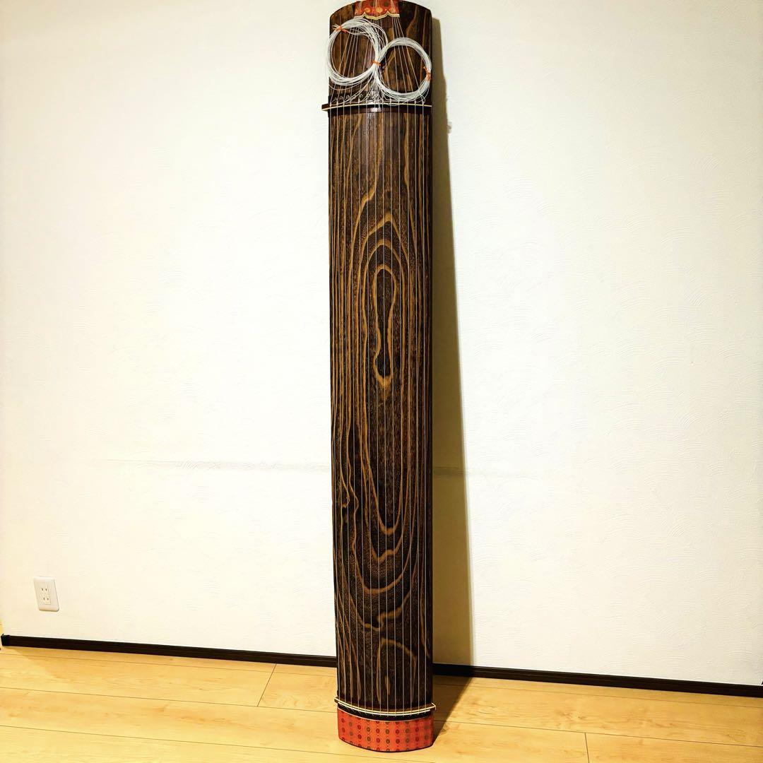 お琴 13弦 蒔絵 全長約182cm 駅南やまご質店オンラインショップ / 琴 和楽器 蒔絵 13弦 布