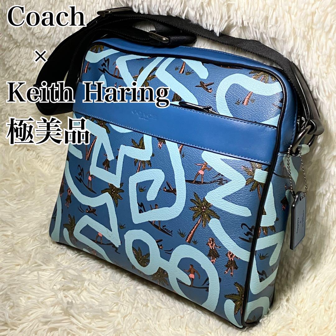 COACH × キースヘリング コラボ ショルダーバッグ ハワイアン ☆極美品☆ COACH × キースヘリング コラボ ショルダーバッグ