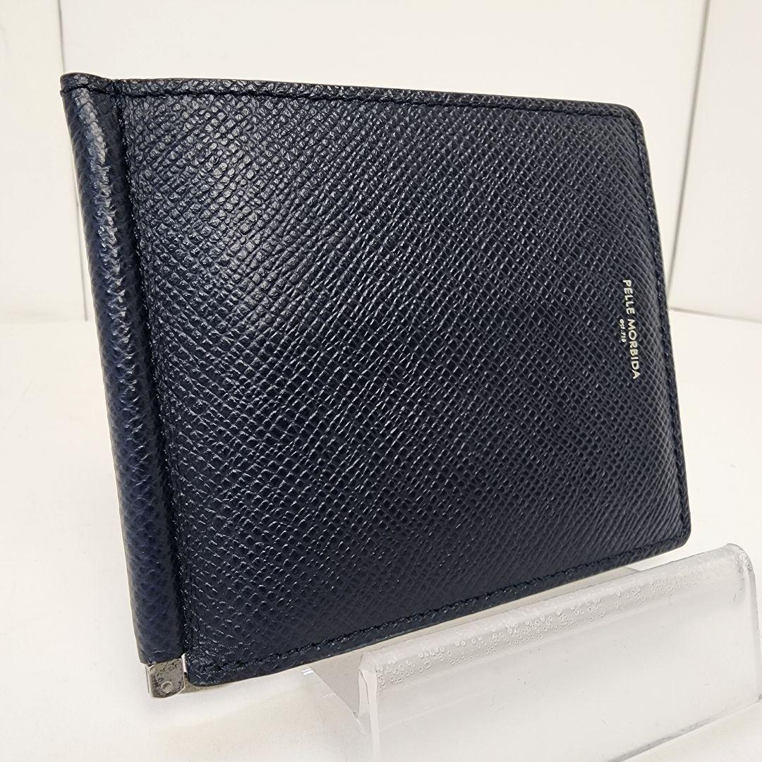 美品】ペッレモルビダ マネークリップ 折り財布 レザー