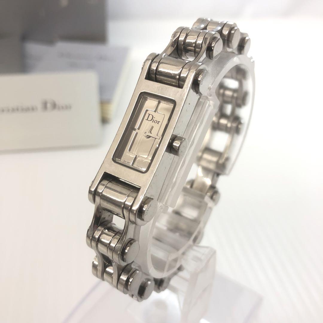 新品電池✨️Dior 腕時計 クォーツ バイクチェーン シルバー 新品電池✨️Dior 腕時計 クォーツ バイクチェーン シルバー