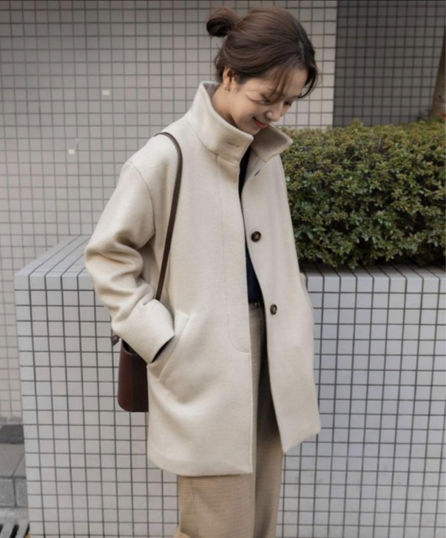 URBAN RESEARCH DOORS スタンドカラーミドルコート 今季 URBAN RESEARCH DOORSスタンドカラーミドルコート
