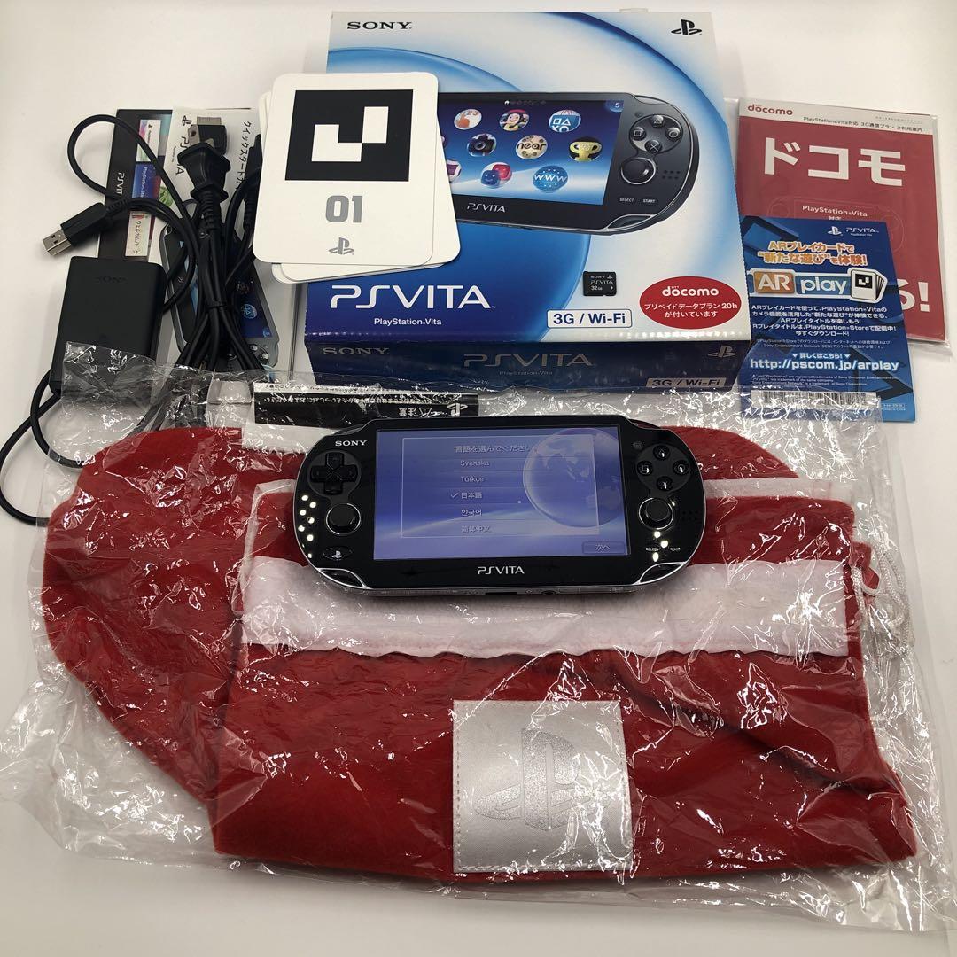 PlayStation®Vita クリスタル・ブラック 3G/Wi-Fiモデル（中古