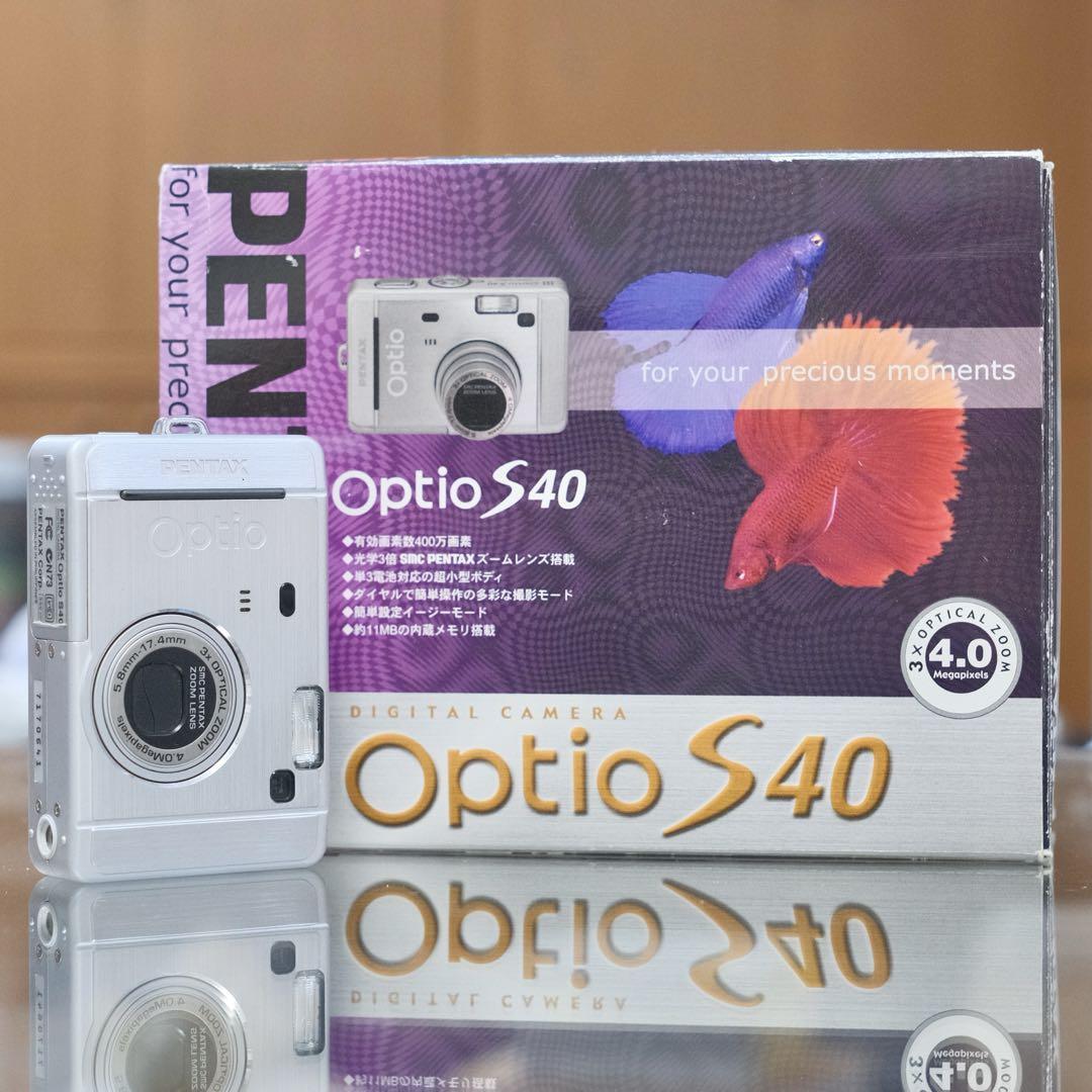 名機 動作品 デジカメ 平成レトロ CCD PENTAX Optio S40（PENTAX