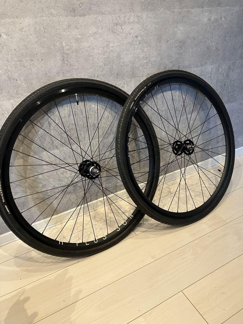 H PLUS SON AT-25 前後ホイール　ピスト バラ売り可 H PLUS SON AT-25 × BROTURES TRACK HUB