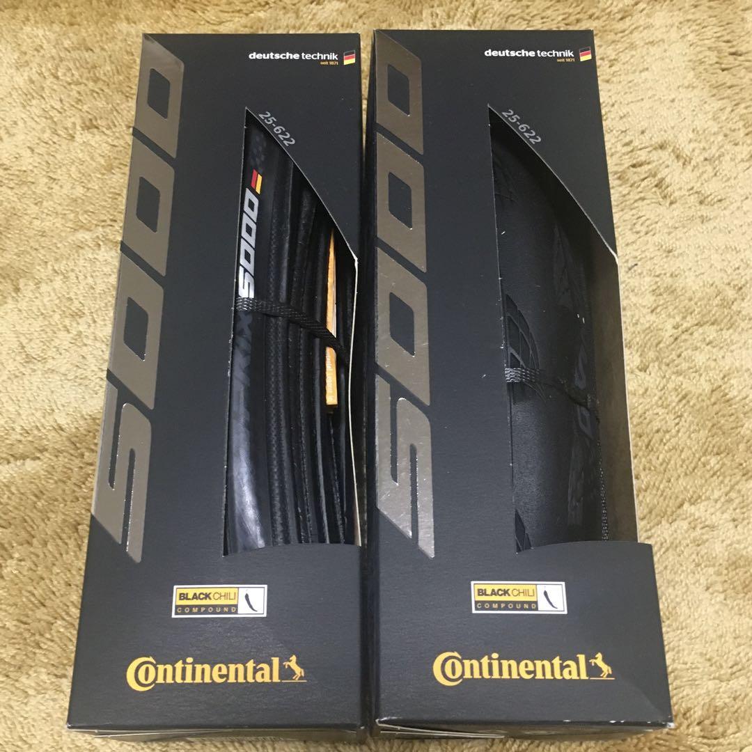 新品　コンチネンタル　5000 GP 25C クリンチャー 2本セット コンチネンタル 2本セット グランプリ5000 700x23c/25c タイヤ