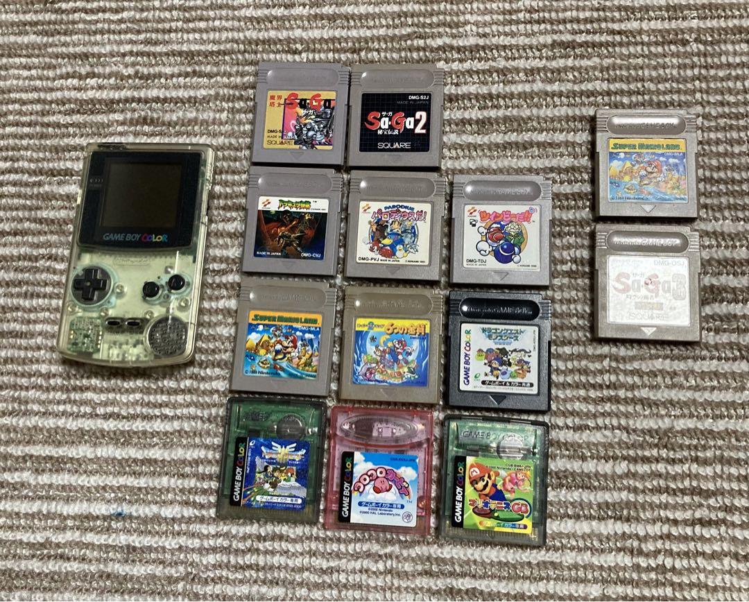 ゲームボーイカラー本体＋ソフト13本 （トピックス】懐かしの