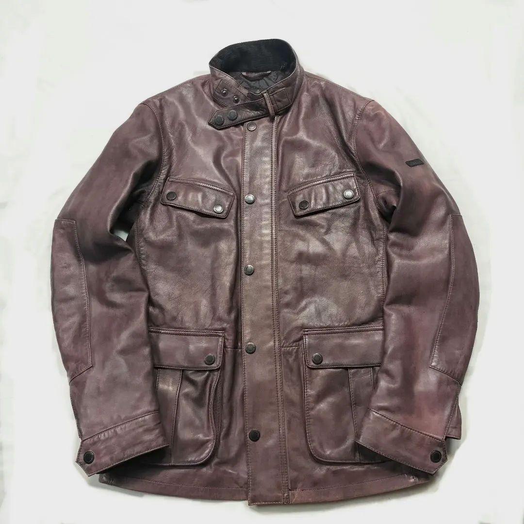 サリ Barbour leather international M Barbour leather international M ブラウン（送料込！限定