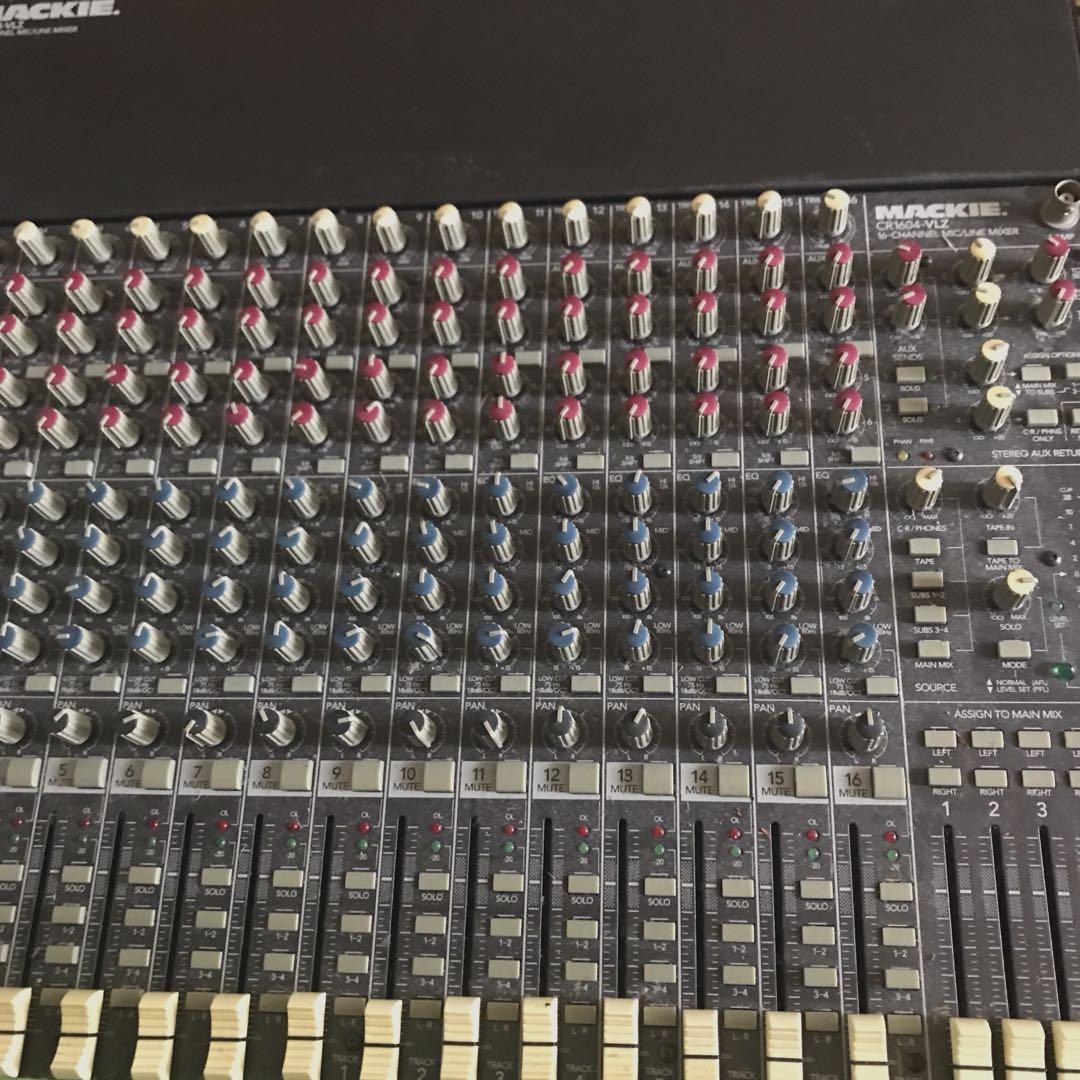 MACKIE CR1604-VLZ アナログミキサー 一部動作確認済 なつかし楽器道場'91年 アナログミキサー「MACKIE CR1604」- e