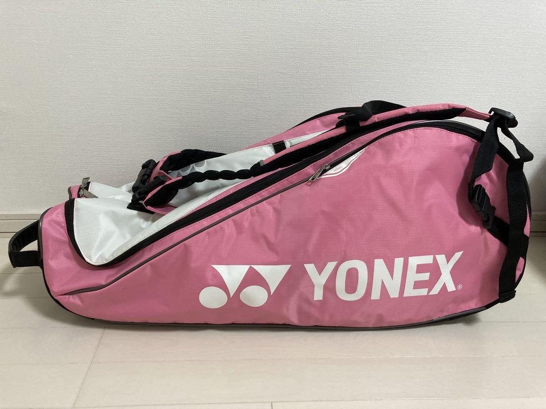 YONEX バドミントンバッグ ピンク/グリーン ヨネックス ラケットバッグ6 BAG2332R 6本収納 テニス バドミントン