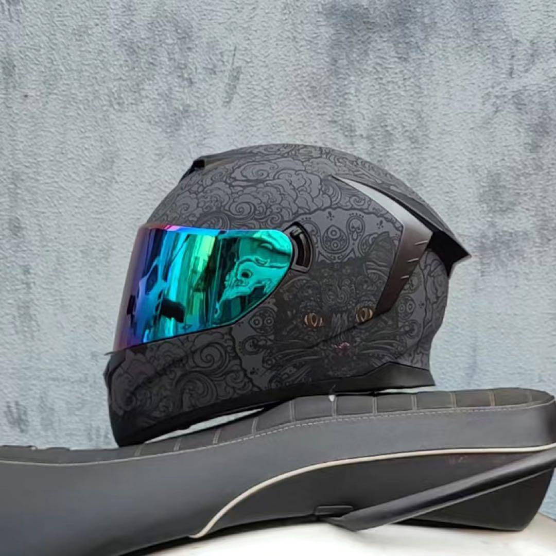 ダブルレンズフルフェイスヘルメットバイクヘルメットレンズ色