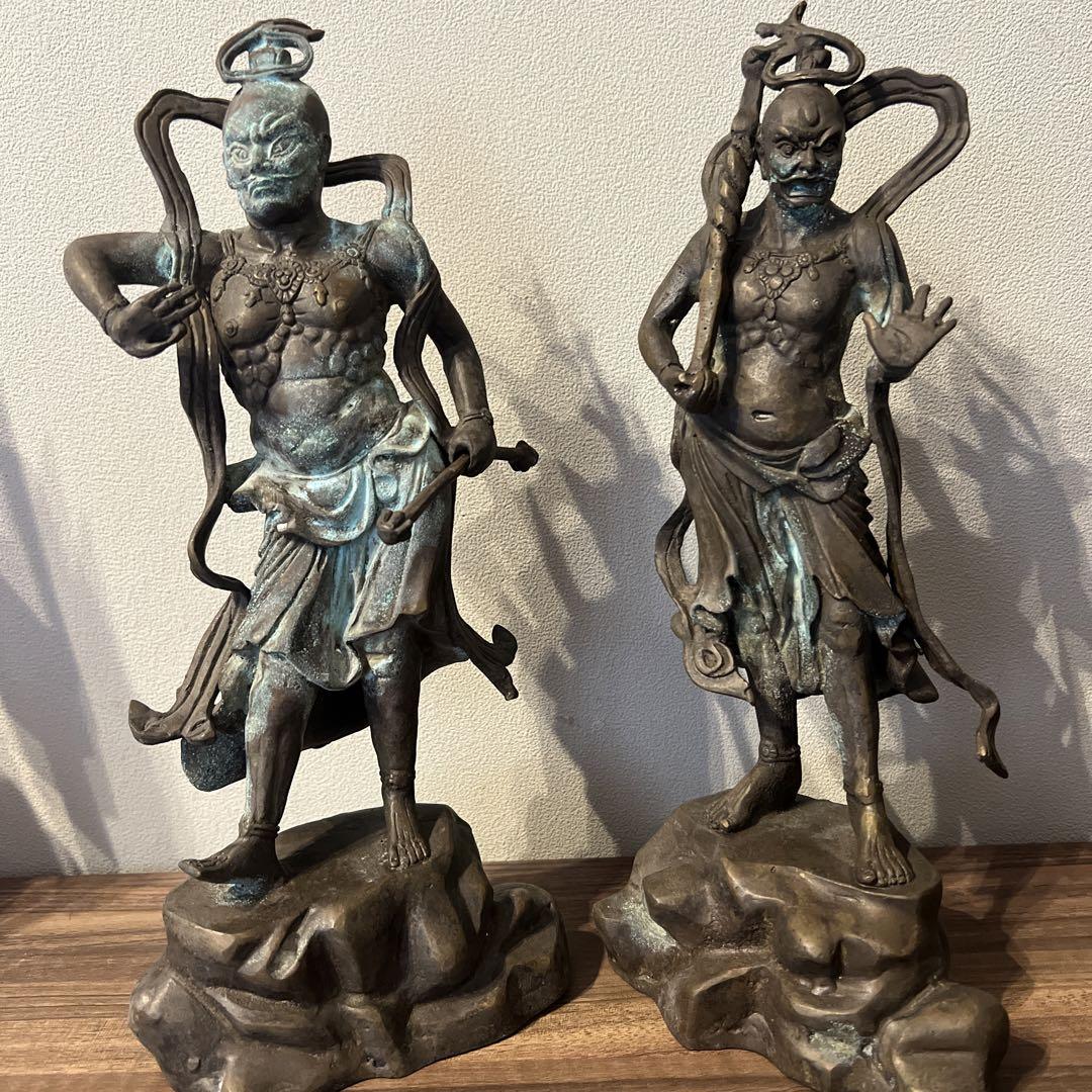 阿吽像　一対　金剛力士　銅像　貴重 阿吽像 一対 金剛力士 銅像 貴重 （金剛力士像」の意味や役割と