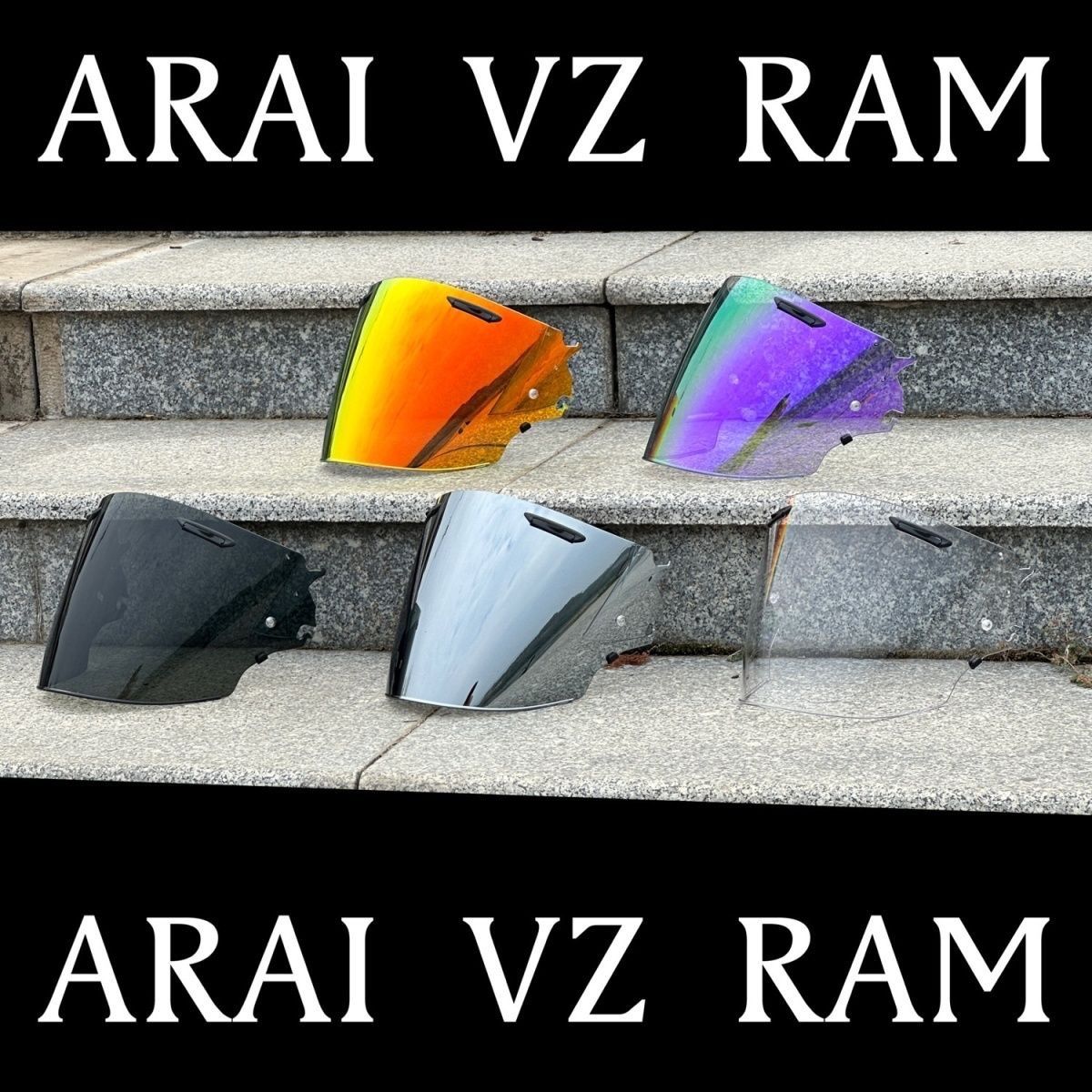 ARAI VZ-RAM対応 バイクヘルメット用 ミラーシールド シルバースモーク ARAI VZ-RAM対応 バイクヘルメット用 ミラーシールド シルバー