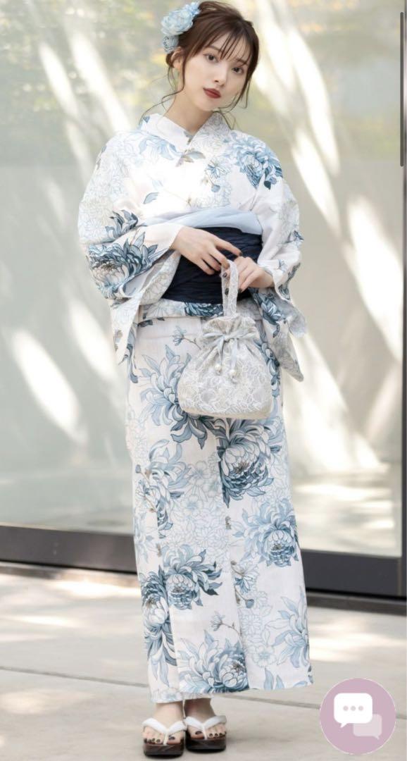 激安挑戦！！ Dita （Dita 湊色の乱菊重ね 1人で簡単着付けれるオトナ浴衣 着物・浴衣