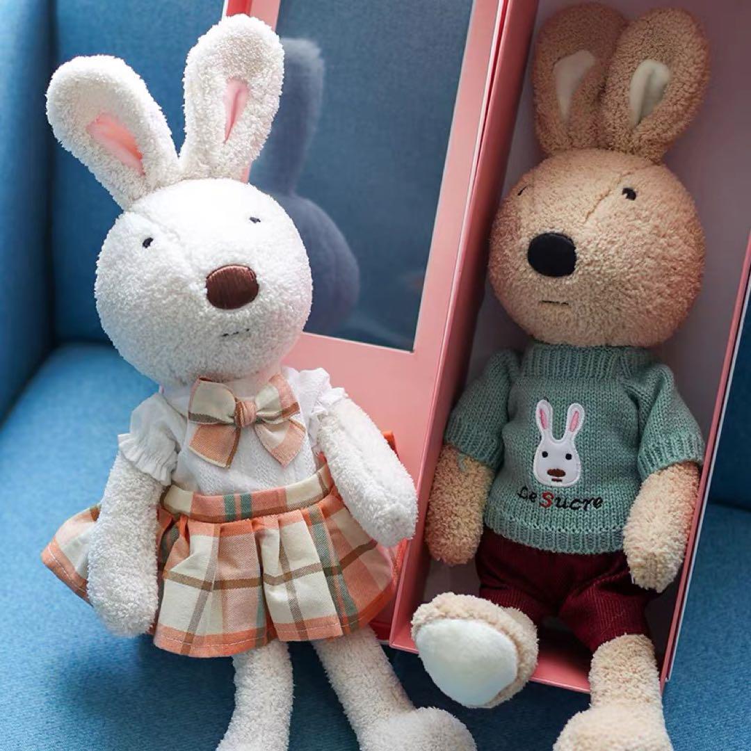 国内ハンドメイド作家様　テディベア　ロップイヤー垂れ耳うさぎさん　ぬいぐるみ 可愛いうさぎ ぬいぐるみ （たれ耳うさぎちゃん ロップイヤー