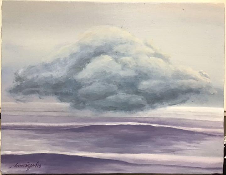 油絵 海 雲 紫（作品一覧 注目の作品、gallery-selection 注目の