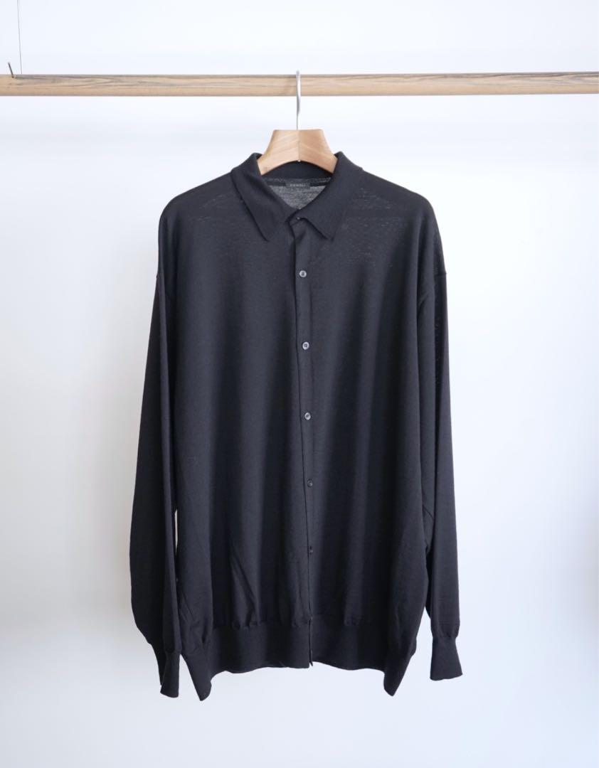 comoli 24aw ウール襟付きカーディガン　サイズ3 ほぼ新品 comoli 24aw 噛む ウール襟付きカーディガン サイズ3 ほぼ新品