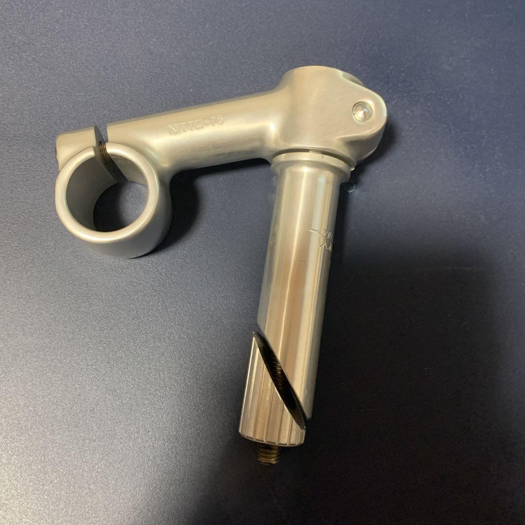 競輪 NITTO 日当 平坦 NJS ハンドルポスト 新品 軽合 75mm