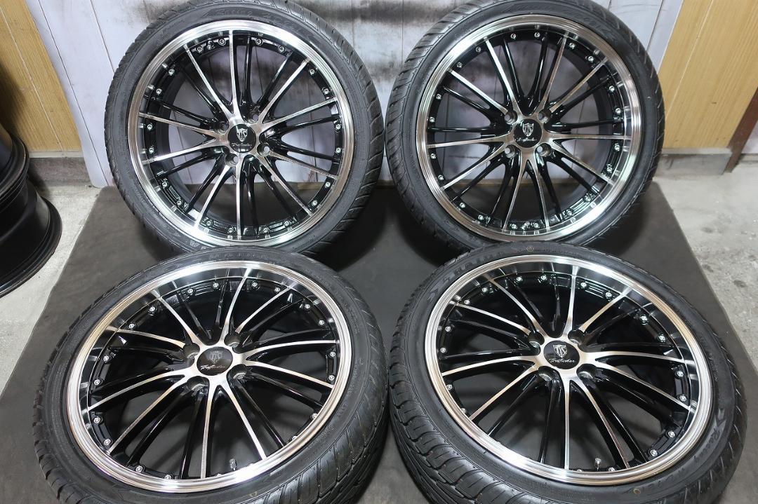 トップ PCD100 トラフィックスター 4穴 ブラポリ 205/40R17 バリ溝 タイヤ・ホイール