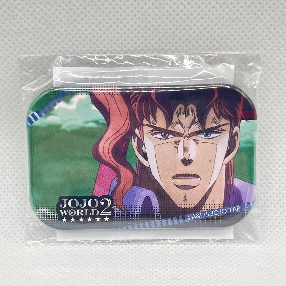 花京院典明　カド丸缶バッジ JーWORLD 4点 ジョジョ 花京院典明 J-WORLD カド丸缶バッジ ズァッver. - メルカリ