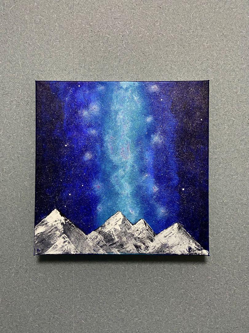 灯す夜空 ☆yushionmanma ☆アクリル画 2_d212f7e76d0aa3658f42b5622e2c