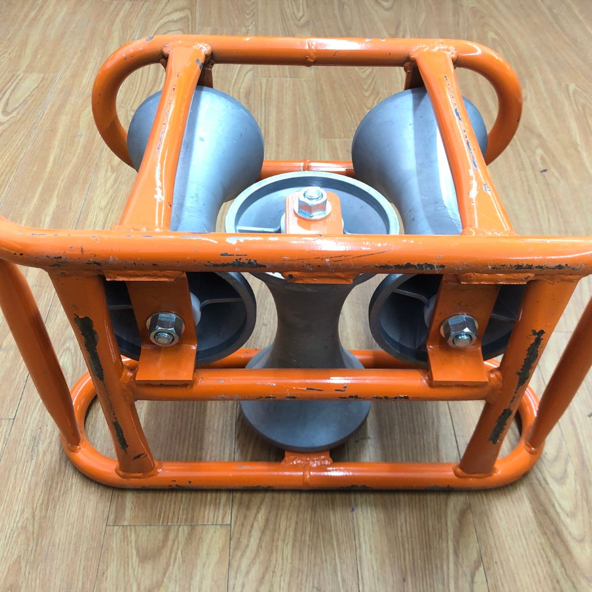 ДД【中古】DENSAN コーナーケーブルローラー 弱まる 程度B CR