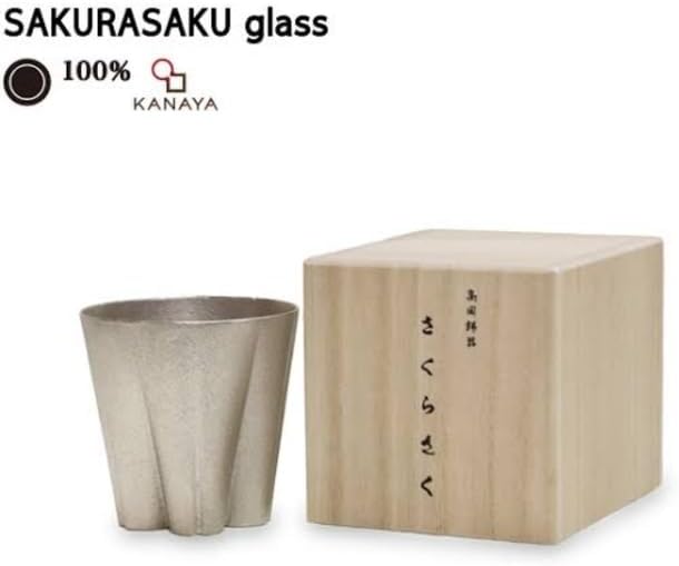 高岡錫器 KANAYA さくらさく 錫 酒器 高岡錫器 KANAYA のめり込む さくらさく 錫 酒器