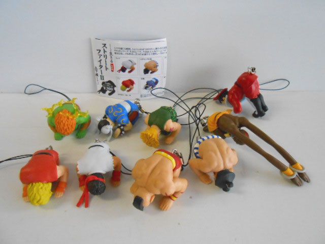 ストリートファイターⅡ 土下座ストラップ 第一弾コンプリートセット Street Fighter 2 ☆ Dogeza Strap ☆ STREET FIGHTERⅡ GATYA